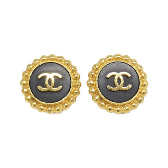 CHANEL Authentic Black Earrings
